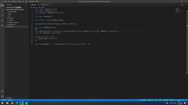Rock Paper Scissors multiplayer game with socket.io - Part 1 смотреть онлайн