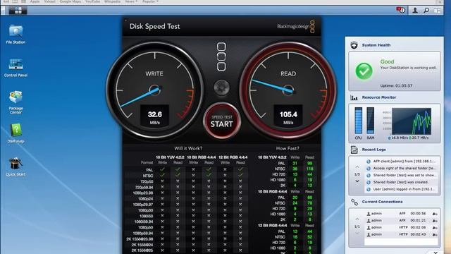 Synology DS413j Speed Test with 5G Block смотреть онлайн