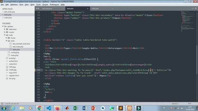 CRUD PHP MySQL || Tutorial Website Pemula || menggunakan bootstrap 5 || To do List App Part 3 Updat смотреть онлайн