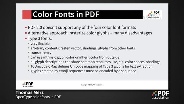 OpenType color fonts in PDF (Thomas Merz, PDFlib) смотреть онлайн