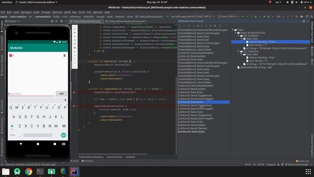 Debugging Android application using IntelliJ IDEA "MVIKotlin time travel" plugin смотреть онлайн