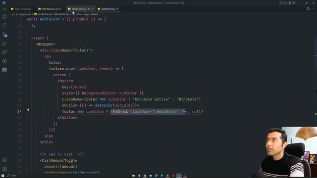 React Ecommerce Website #40: Get the Tick Mark on Colors and All Filter option in React JS | P-3 смотреть онлайн