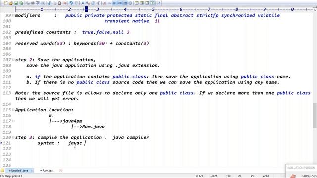 CORE JAVA tutorials || Demo - 4 || by Mr. Ram On 13-04-2021 @4PM IST смотреть онлайн
