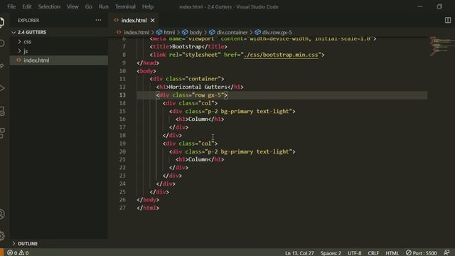 Bootstrap 9-dars. Gutters смотреть онлайн