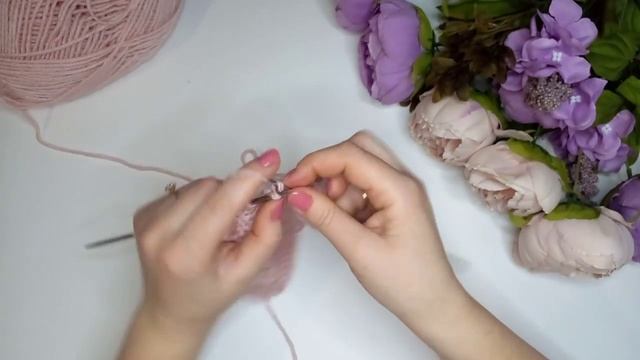 Простой ажурный узор спицами. смотреть онлайн