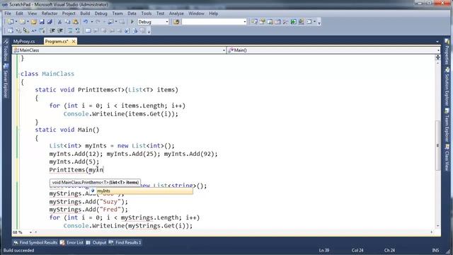 C# Generic Methods смотреть онлайн
