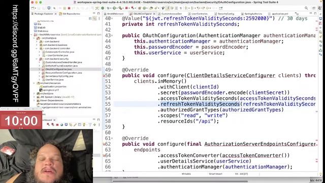 Programando um sistema em Java - Spring Security no microservice Spring Boot - AO VIVO - LIVE CODIN смотреть онлайн