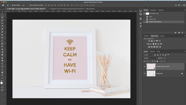 How to use Photoshop Smart Object layer to insert your design in a mockup смотреть онлайн