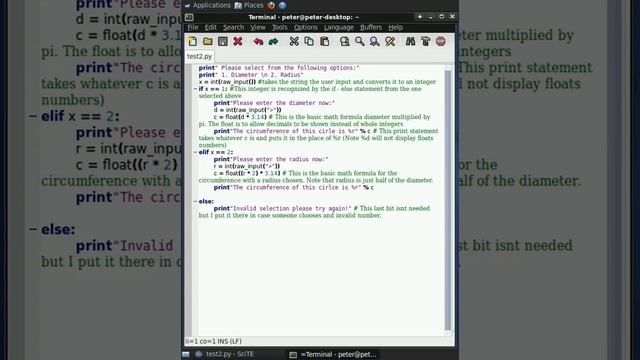 Python Circumference Program смотреть онлайн