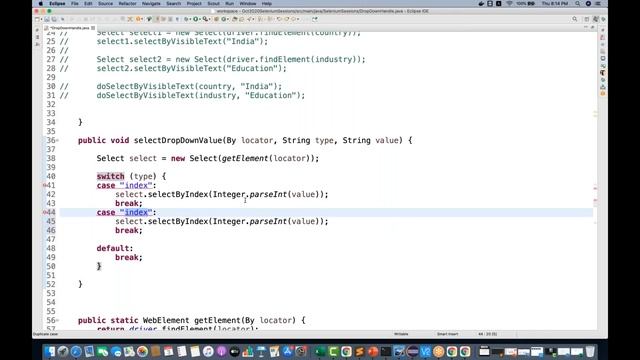 How to write a Generic Function (Code) to Handle DropDown in Selenium (Interview Question) смотреть онлайн