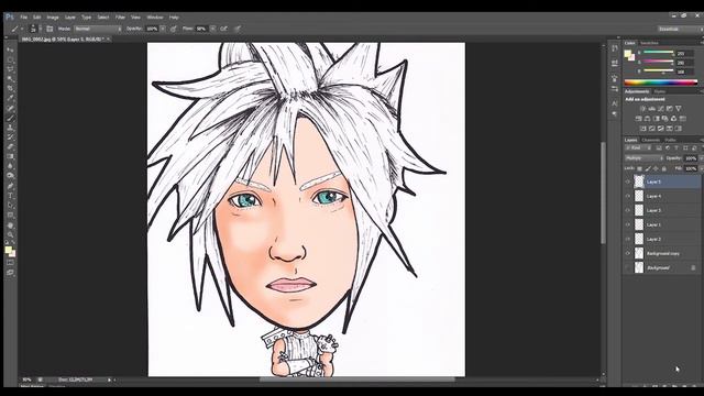 Speed Drawing Cloud Strife (Final Fantasy 7 Remake) - Arttober #2 смотреть онлайн