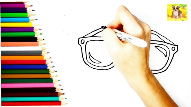 Как нарисовать ОЧКИ.Простые рисунки ОЧКИ#милыерисунки# смотреть онлайн