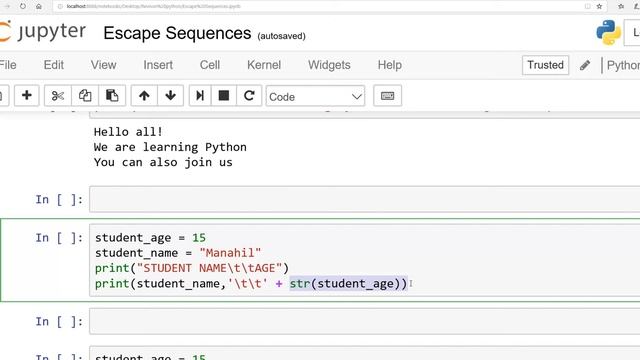 Python: Module 4: Lesson 2: Escape Sequences: English: Saima Academy смотреть онлайн