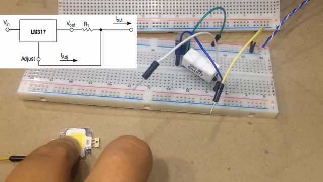 Подключение 10Вт светодиода при помощи LM317 смотреть онлайн