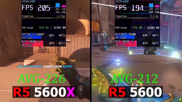 RYZEN 5 5600 Vs RYZEN 5 5600X | Gaming Comparison