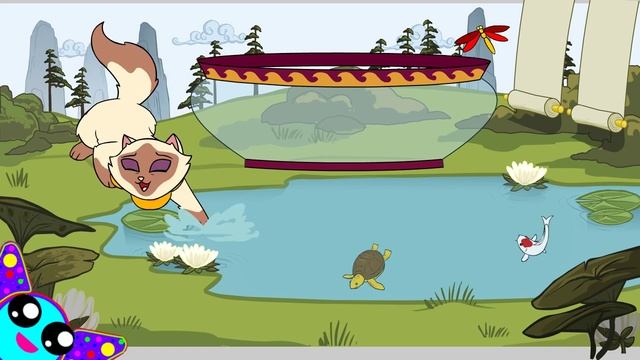 Sagwa Siamese Cat Counting Koi Fish GAME PBS KIDS смотреть онлайн