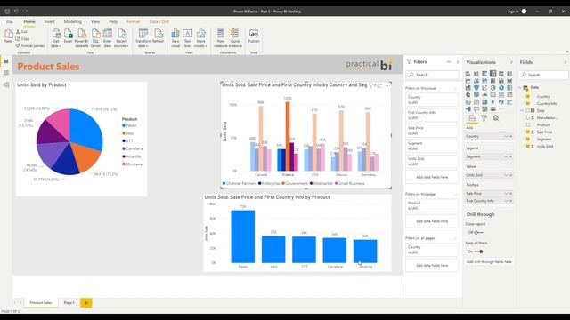Power BI Basics: Tutorial Part 3 - Filters pane and Slicers смотреть онлайн