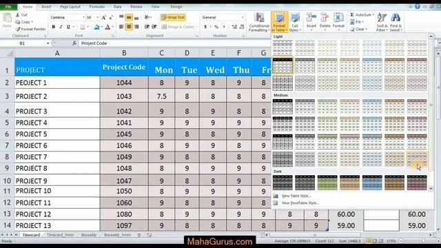 How to format table as Medium in excel- Format Table as Medium in Excel Tutorial in Hindi смотреть онлайн