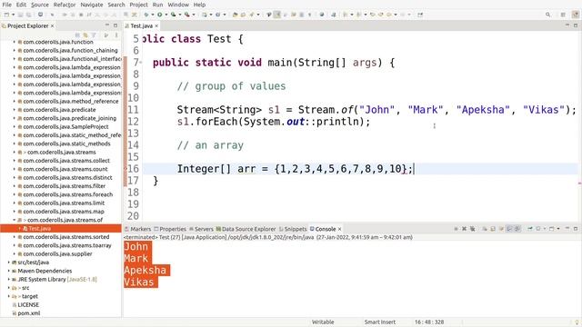 30 Java 8 Stream.of() Method Example смотреть онлайн
