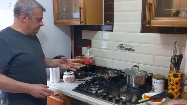 Супчик из сушёных грибов с беконом