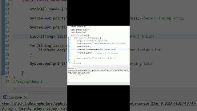 convert Array into Arraylist in Java #code #java #programming #array #gate #corporate #shortsvideo смотреть онлайн