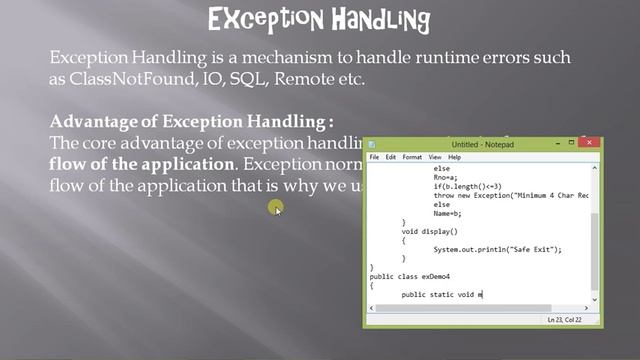Java Exception Handling Part 3 By Mihir Modi смотреть онлайн