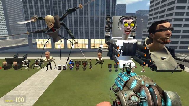 NEW SWORD SKELETON SKIBIDI TOILET BOSS VS CINEMA MAN, ALL TV MAN BOSSES AND OTHERS In Garry's Mod! смотреть онлайн