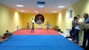 Экзамен на белый пояс с желтой полоской