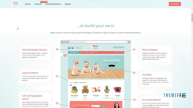Kiddos Shop - Hand Crafted Kids Store OpenCart Theme Peyton Ki смотреть онлайн
