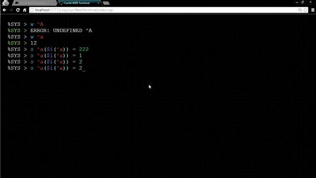 Caché WebTerminal Demo