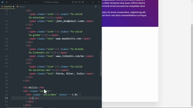 Resume Website | CV in Html CSS смотреть онлайн