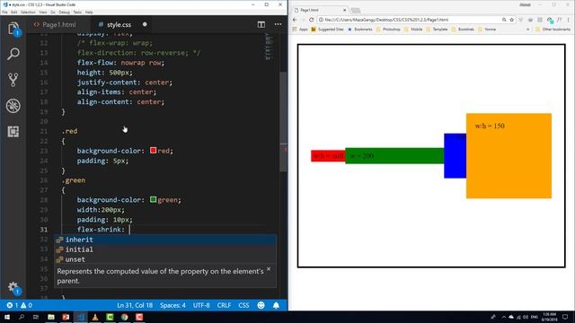 047 CSS Flex Item grow shrink basis and flex смотреть онлайн