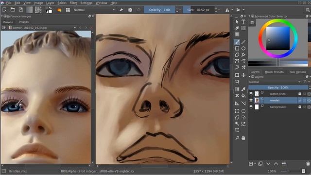 Using Smudge Brush for Blending in Krita - Beginner tutorial - Part 3 смотреть онлайн