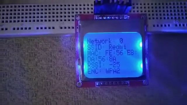 Wi-Fi сканер на ESP8266 и Nokia 5110 смотреть онлайн