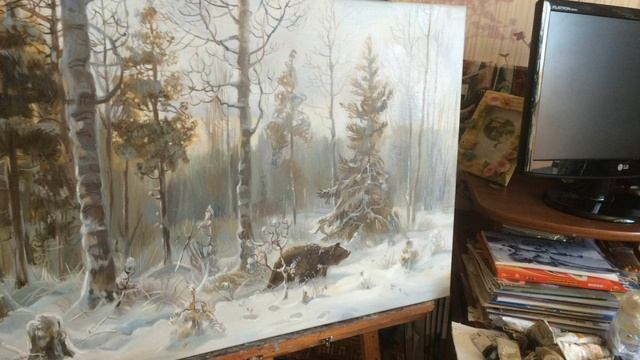 Картина, холст/масло «Хозяин» смотреть онлайн
