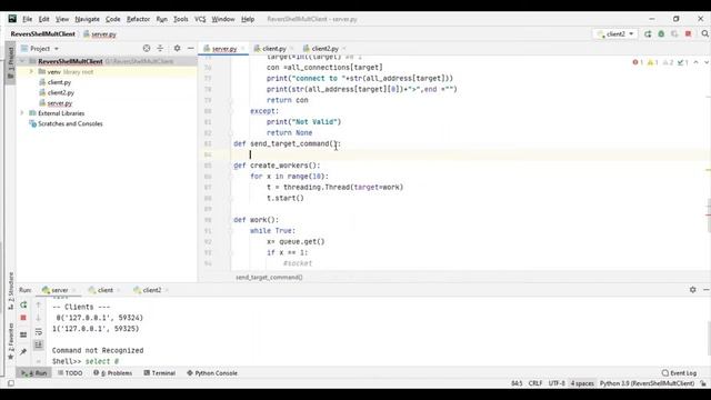 Socket Programing 9 - Multi-client Reverse Shell (Sending Target Commands ) (عربي) смотреть онлайн