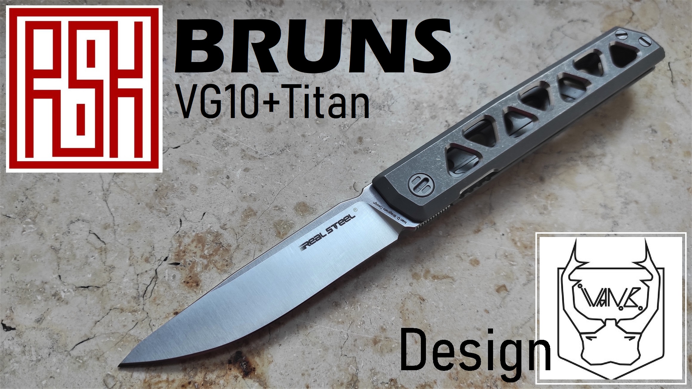 ★ Real Steel BRUNS Edc Титан + VG10 Дизайн Ивана Брагинца