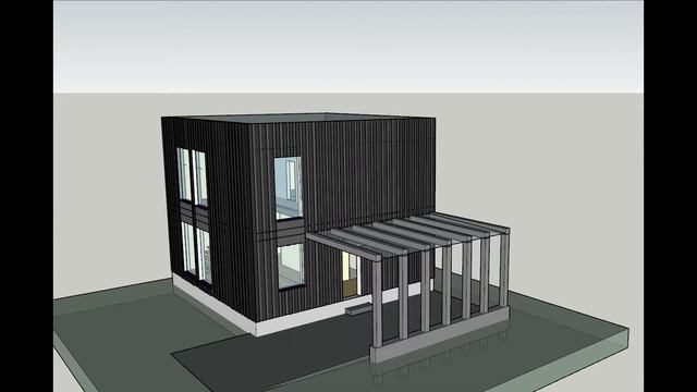 КУБОДОМ с боковым навесом