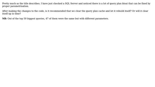 Databases: Is it recommended to clear the query plan cache смотреть онлайн
