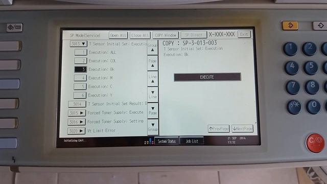 Developer Initialization RICOH MP C смотреть онлайн