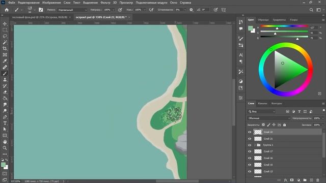 Рисую в фотошопе карту для игры на UNITY смотреть онлайн