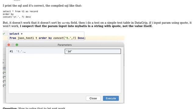 How to concat alias field in Mybatis using param #{}? смотреть онлайн