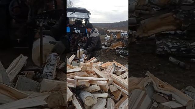 гидравлический дровокол от вом МТЗ смотреть онлайн