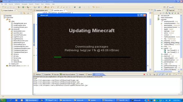 How to decompile the 1.3-1.5 minecraft launcher and download your own jar смотреть онлайн