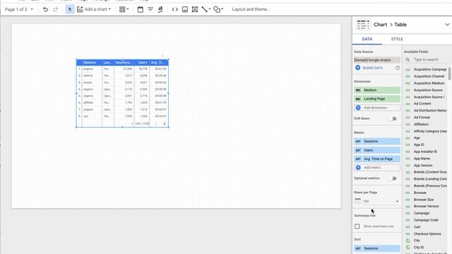 DataStudio - Columns fit to size смотреть онлайн