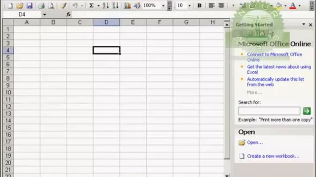 2.Excel 2003 - Arabic - واجهة البرنامج