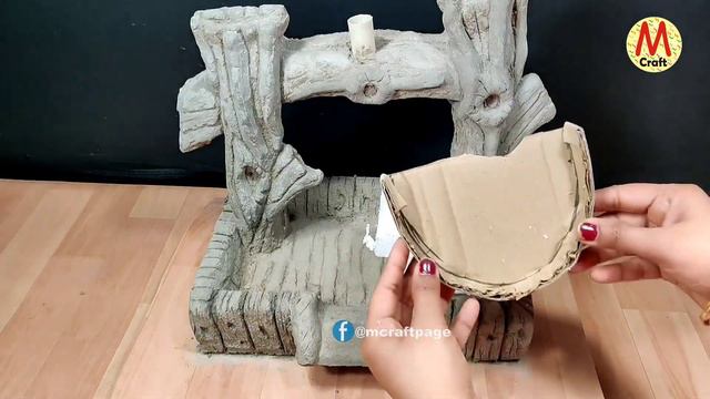 So beautiful garden tree waterfall fountain water fountain making at home смотреть онлайн