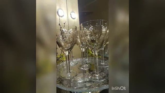 Хрустальные бокалы. Цветное стекло. Красивый Винтаж ушедшей эпохи. смотреть онлайн