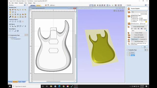 Lefty Super Strat in Vectric Aspire смотреть онлайн