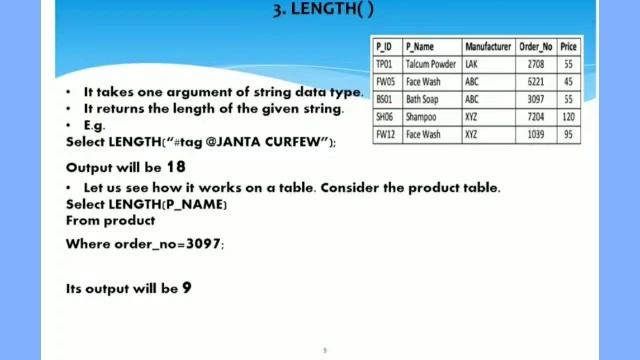 MySQL String functions смотреть онлайн